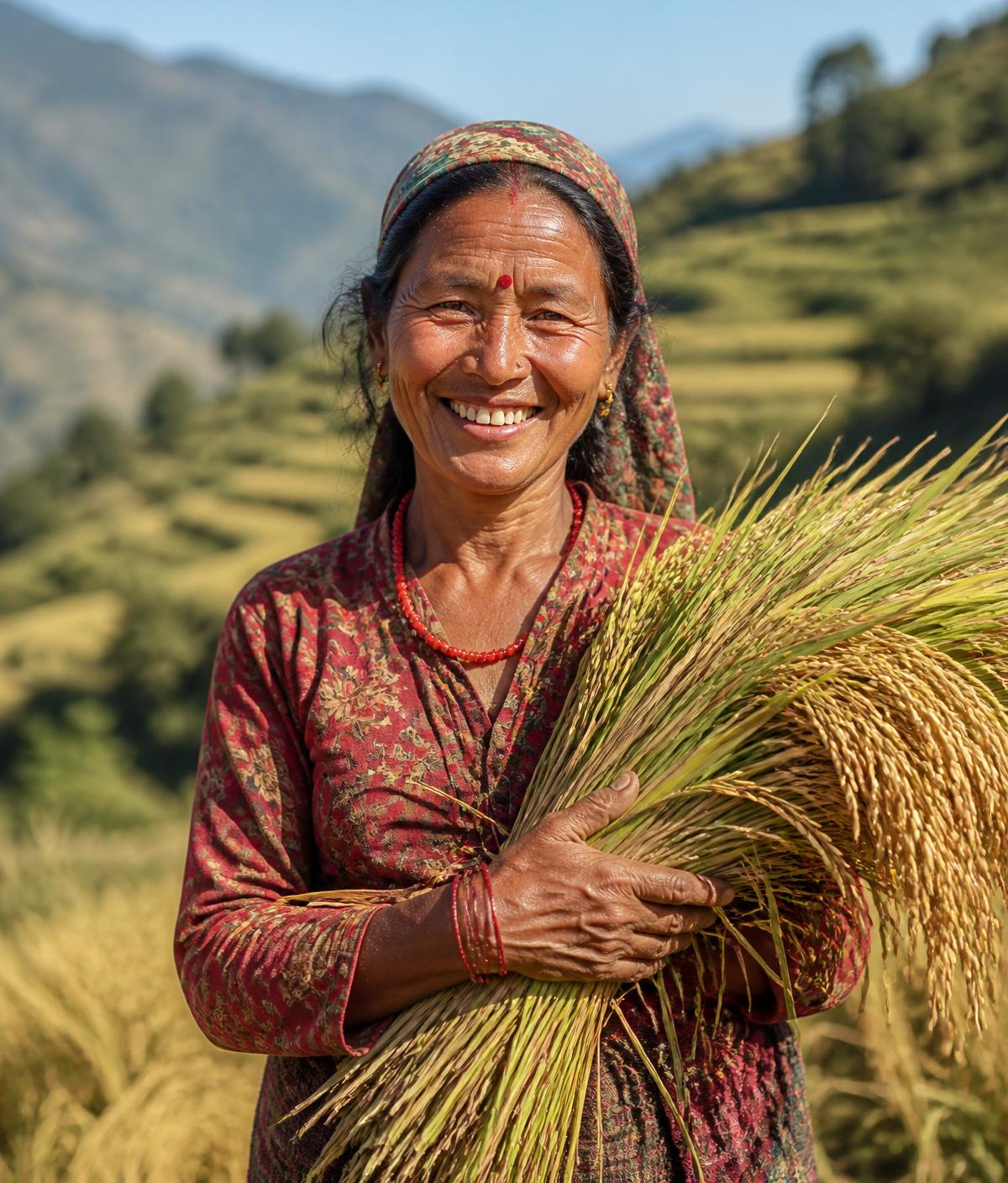 A farmer from Manaram cooperative